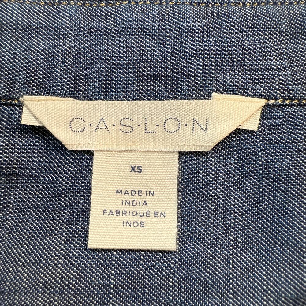 Women's Caslon Denim Blue Jean‎ Chambray Pullover Shirt Dress Size XS NEW - Picture 4 of 8